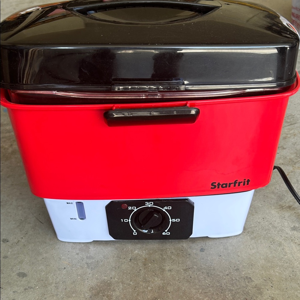 Red and Black Electric Grill